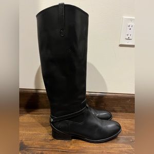 Womens size 8.5 tall leather Frye slip on boots